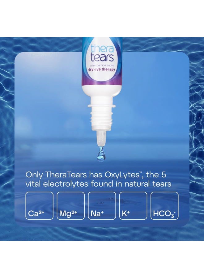 TheraTears Dry Eye Therapy Eye Drops for Dry Eyes, Preservative Free, 30 Vials, 2 Pack - Image 3
